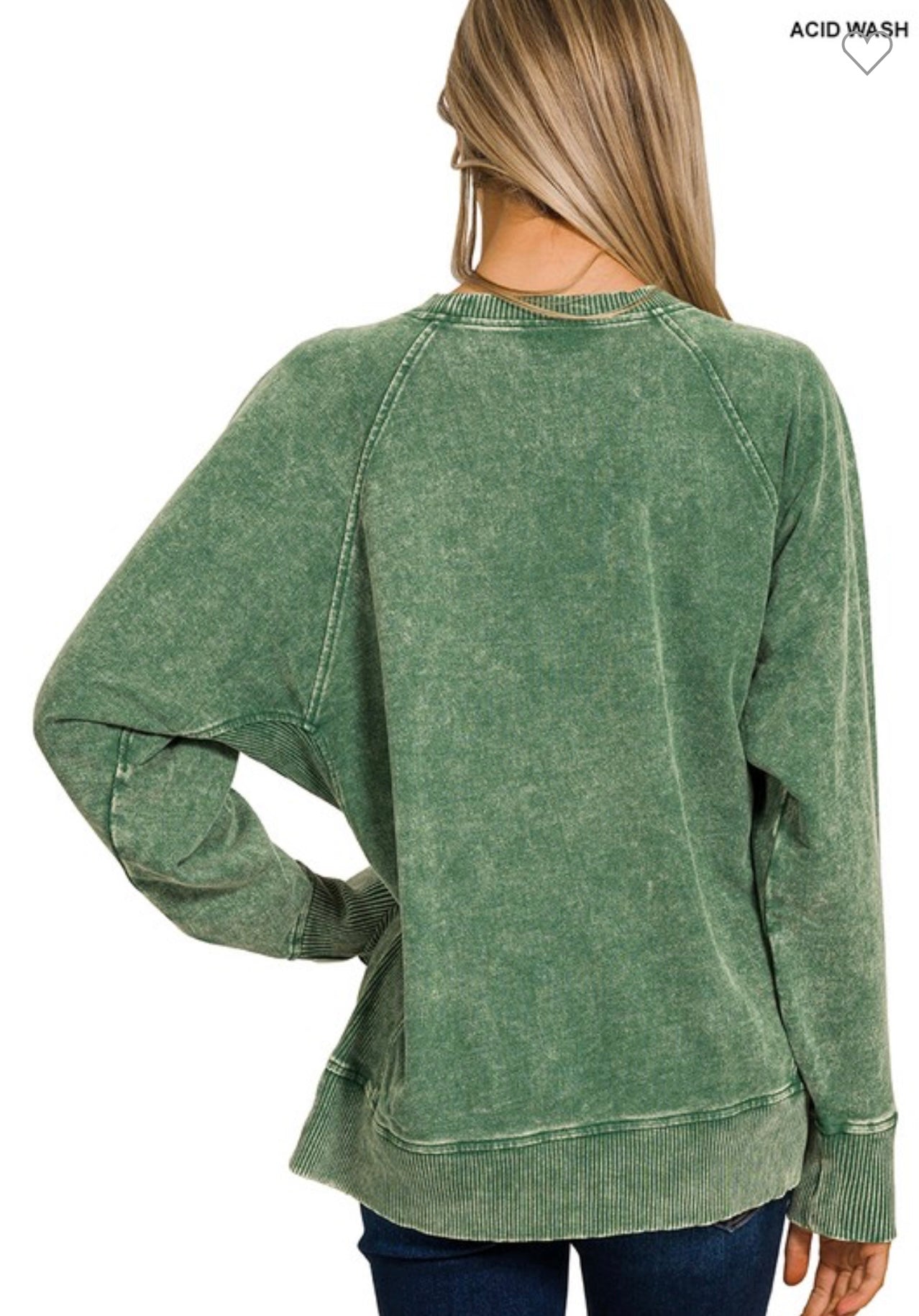 Acid Washed French Terry Pullover