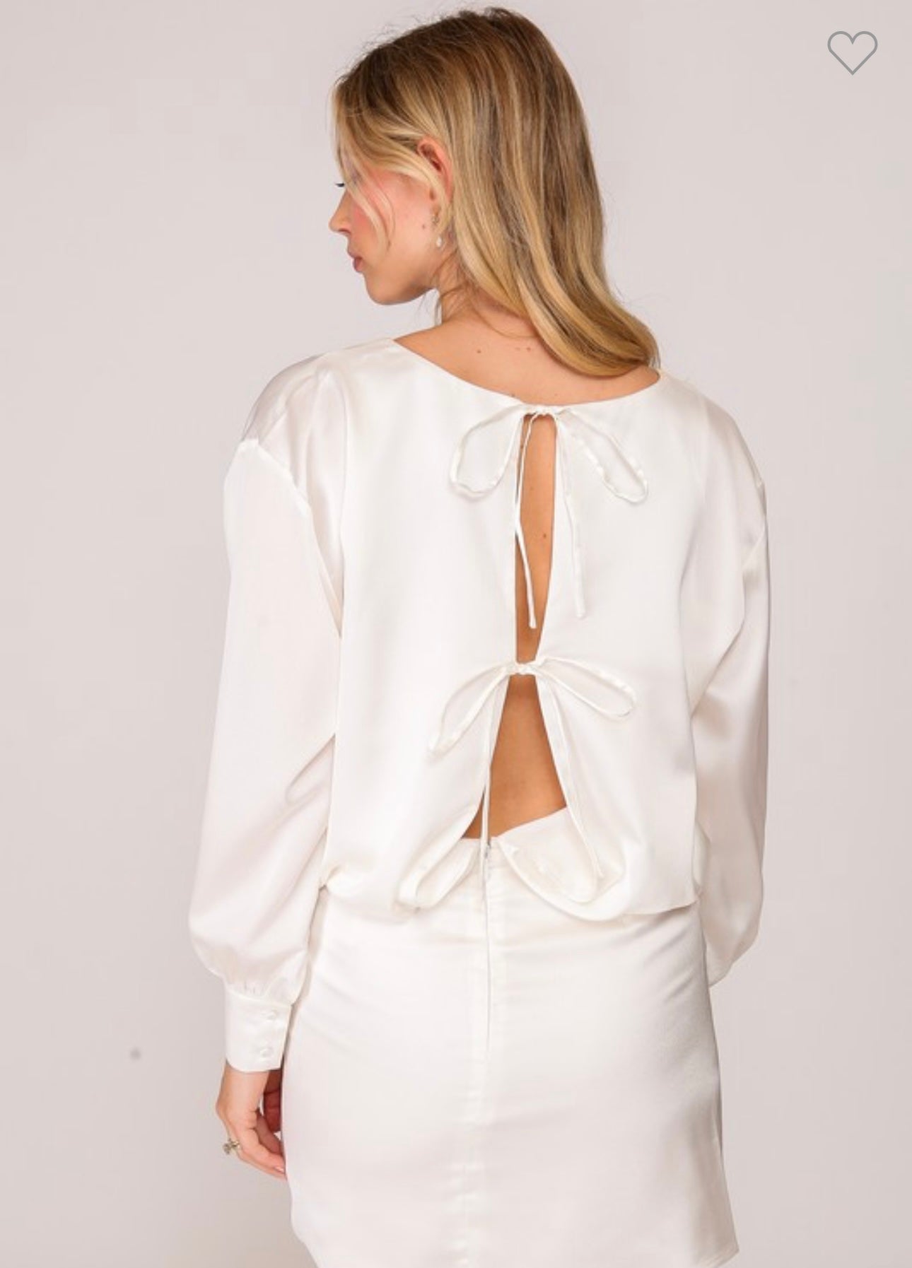 Satin Mini Open Bow Back Dress
