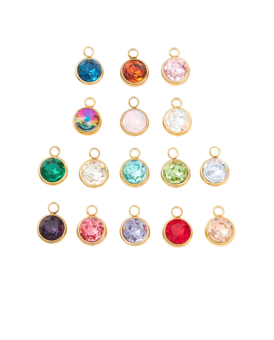 TCB Gold Round Assorted Glass Charm