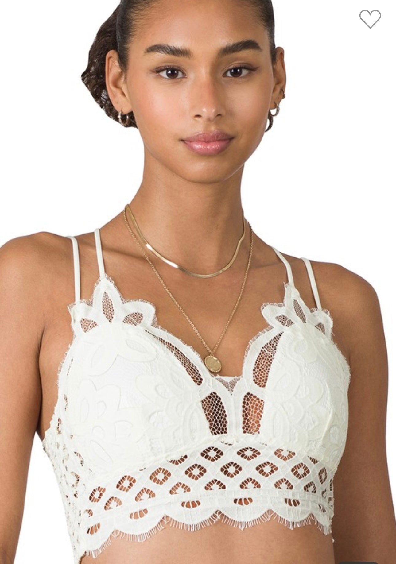 Scalloped Lace Cami Bralette