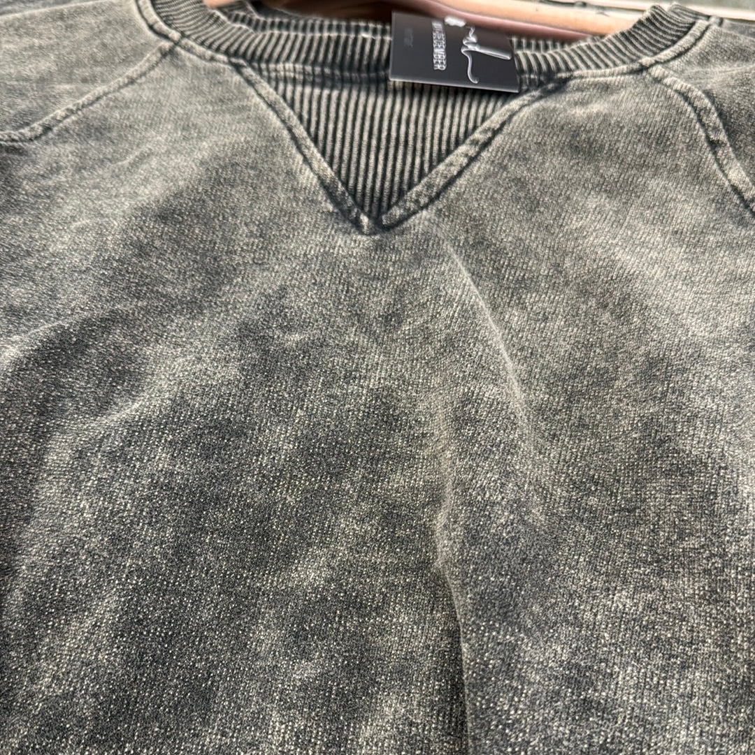 Acid Washed French Terry Pullover