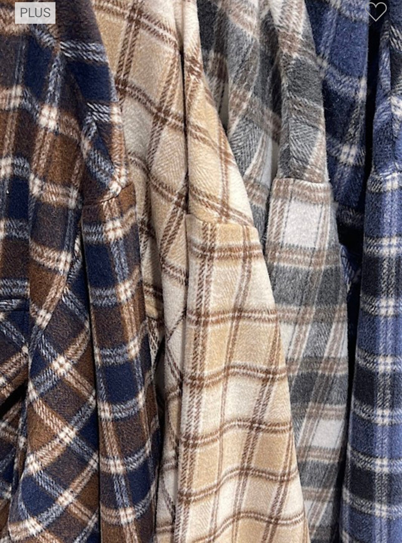 Plus Plaid Button Up Shacket
