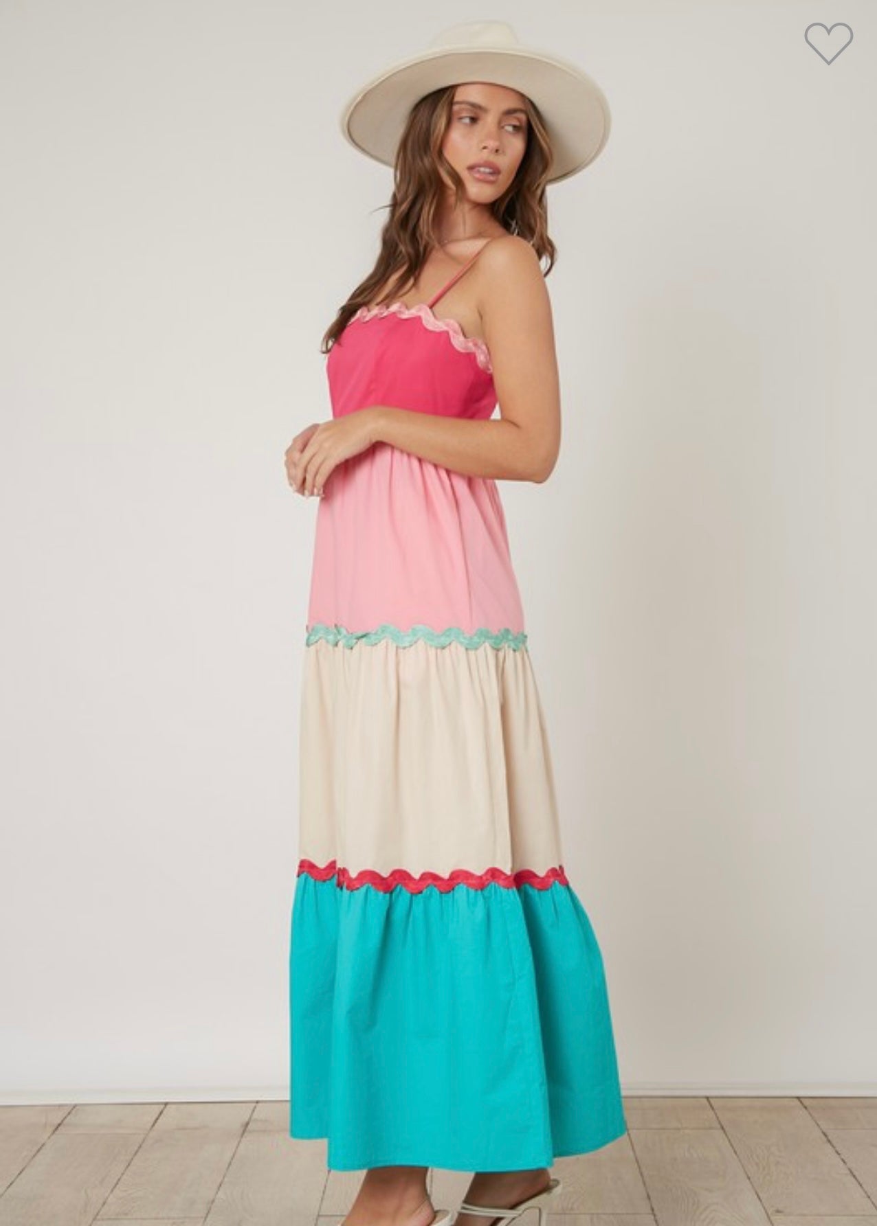 Pink/Mint Multi Maxi Dress
