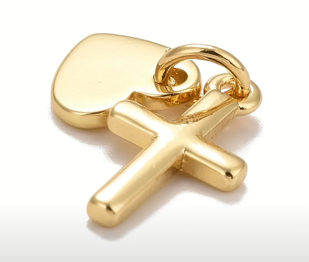 TCB Heart and Cross Charm
