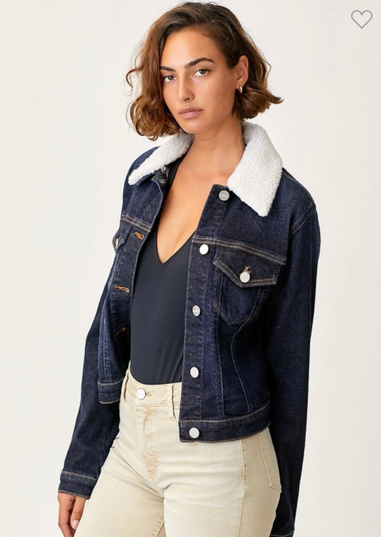 Risen Sherpa Collar Denim Jacket
