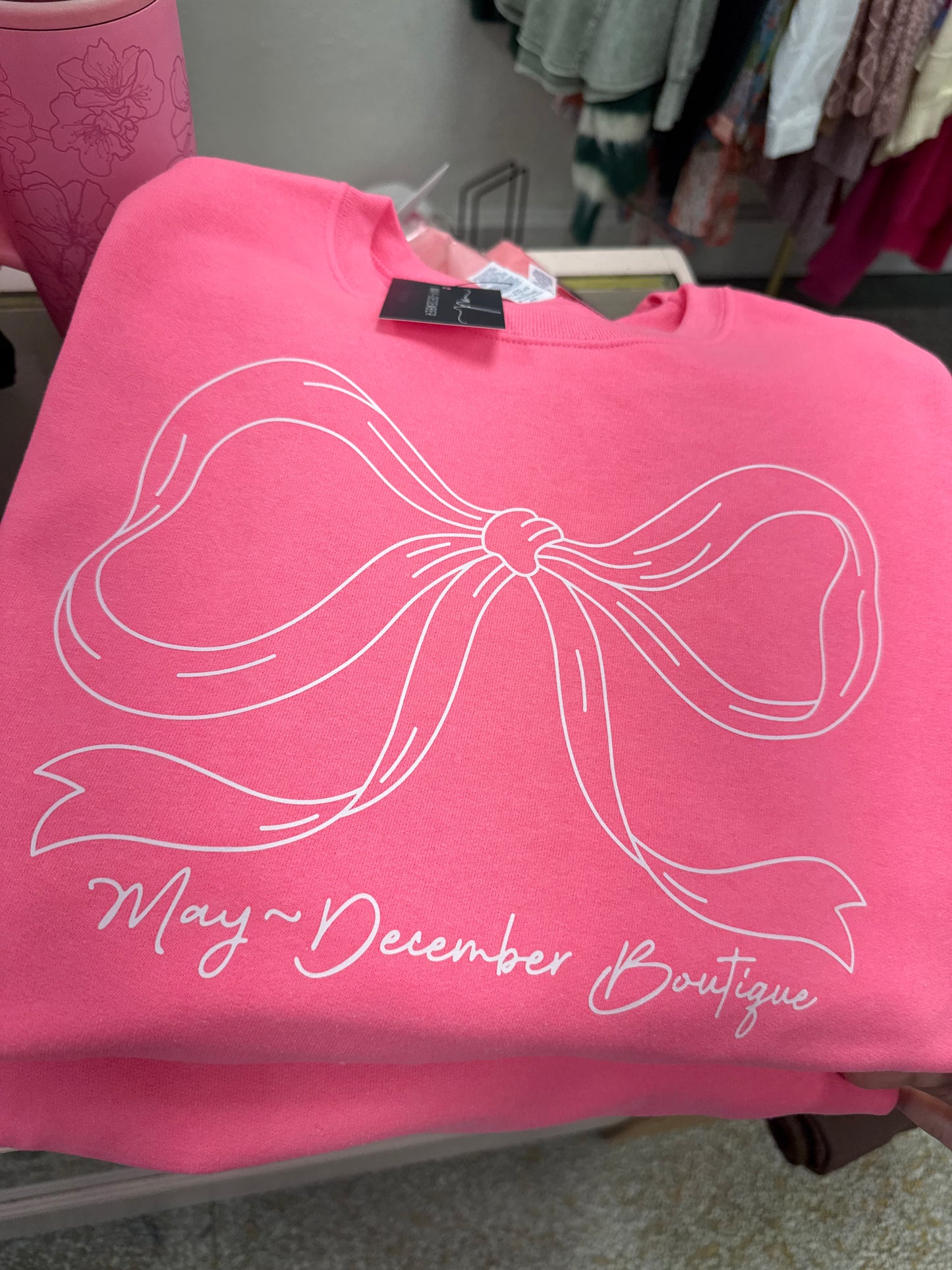 Simple Bow MDB Graphic Sweatshirt Custom