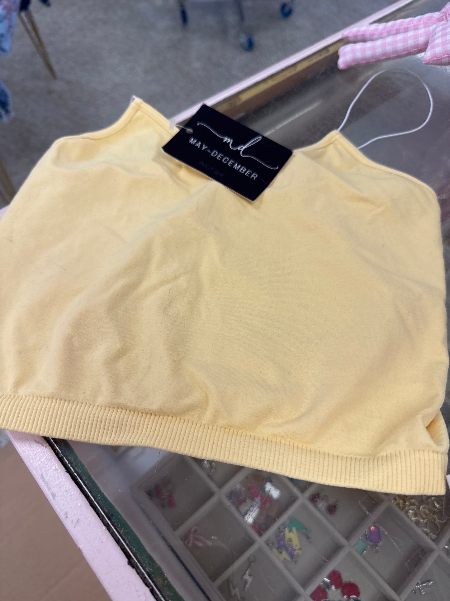O/S Ribbed Crop