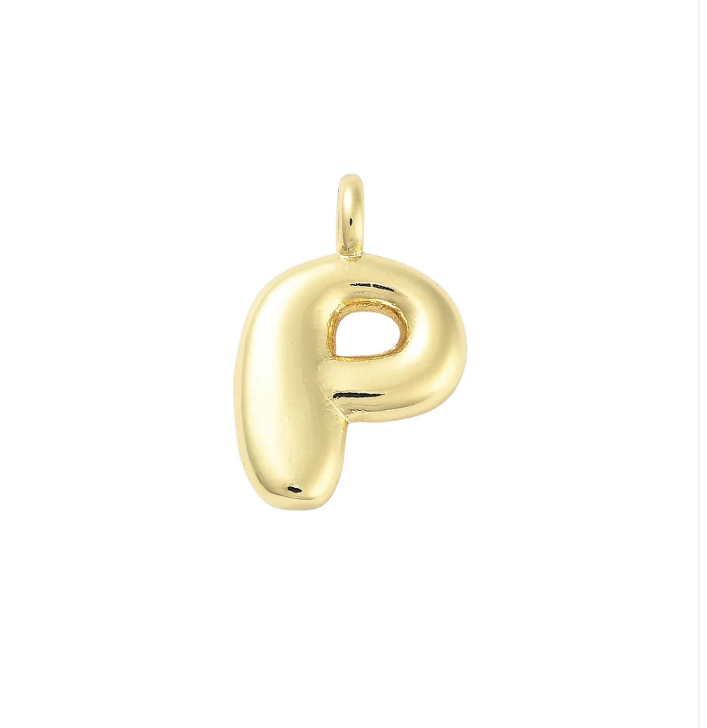 TCB Gold Bubble Letter Charm