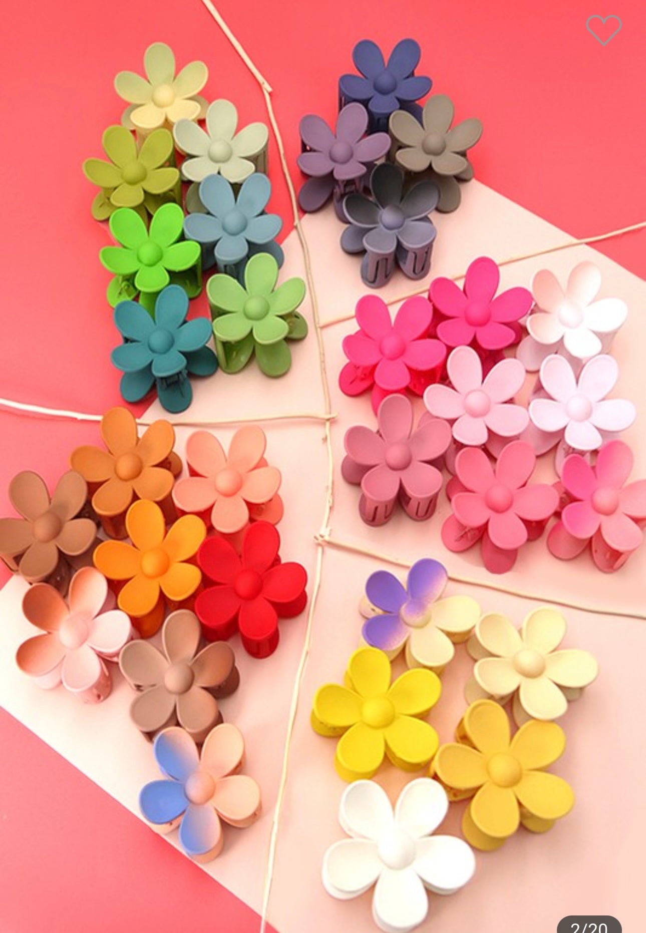 Oversized Matte Flower Claw Clips