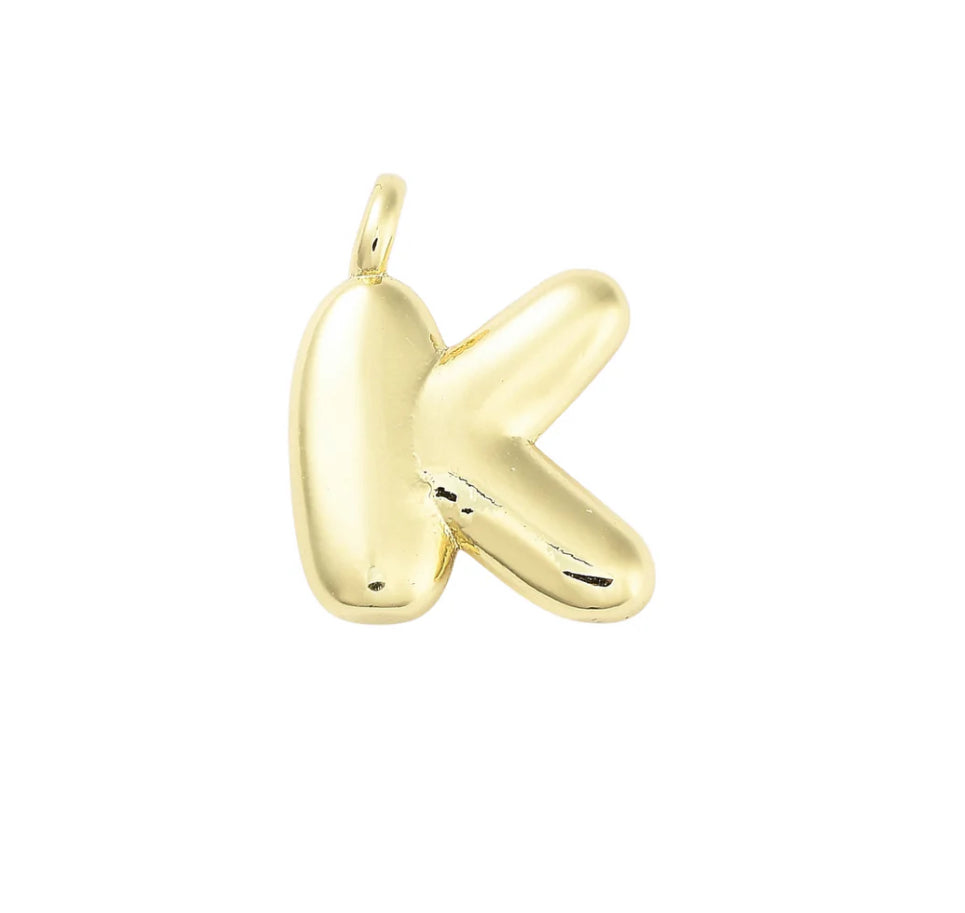 TCB Gold Bubble Letter Charm