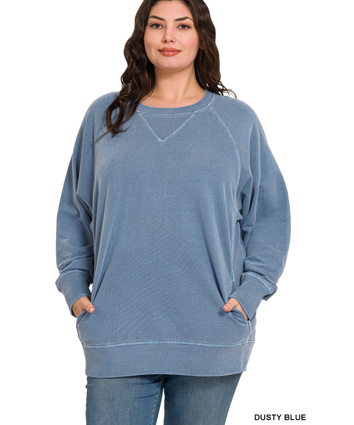 Plus Pigment Dyed French Terry Pullover