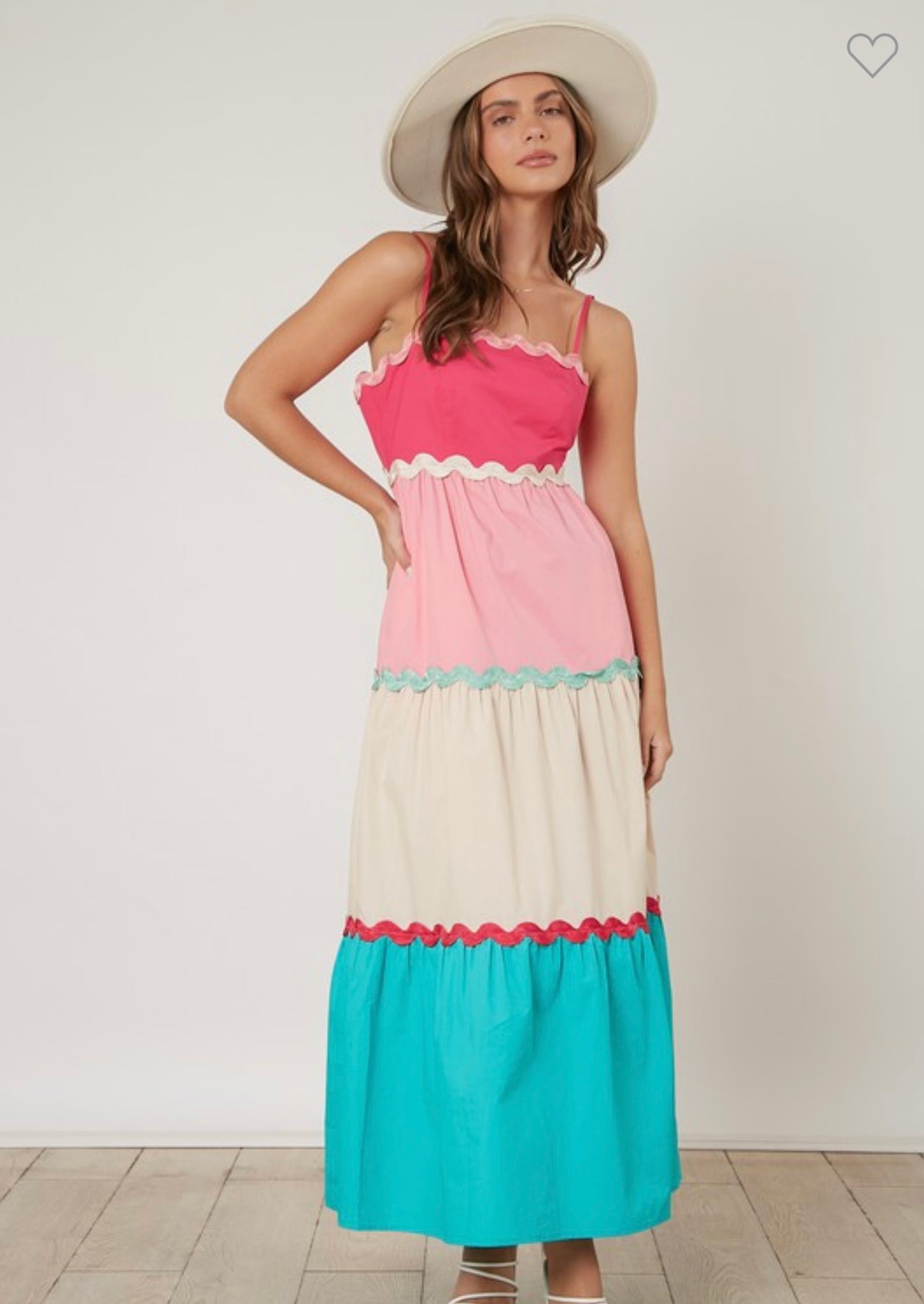 Pink/Mint Multi Maxi Dress