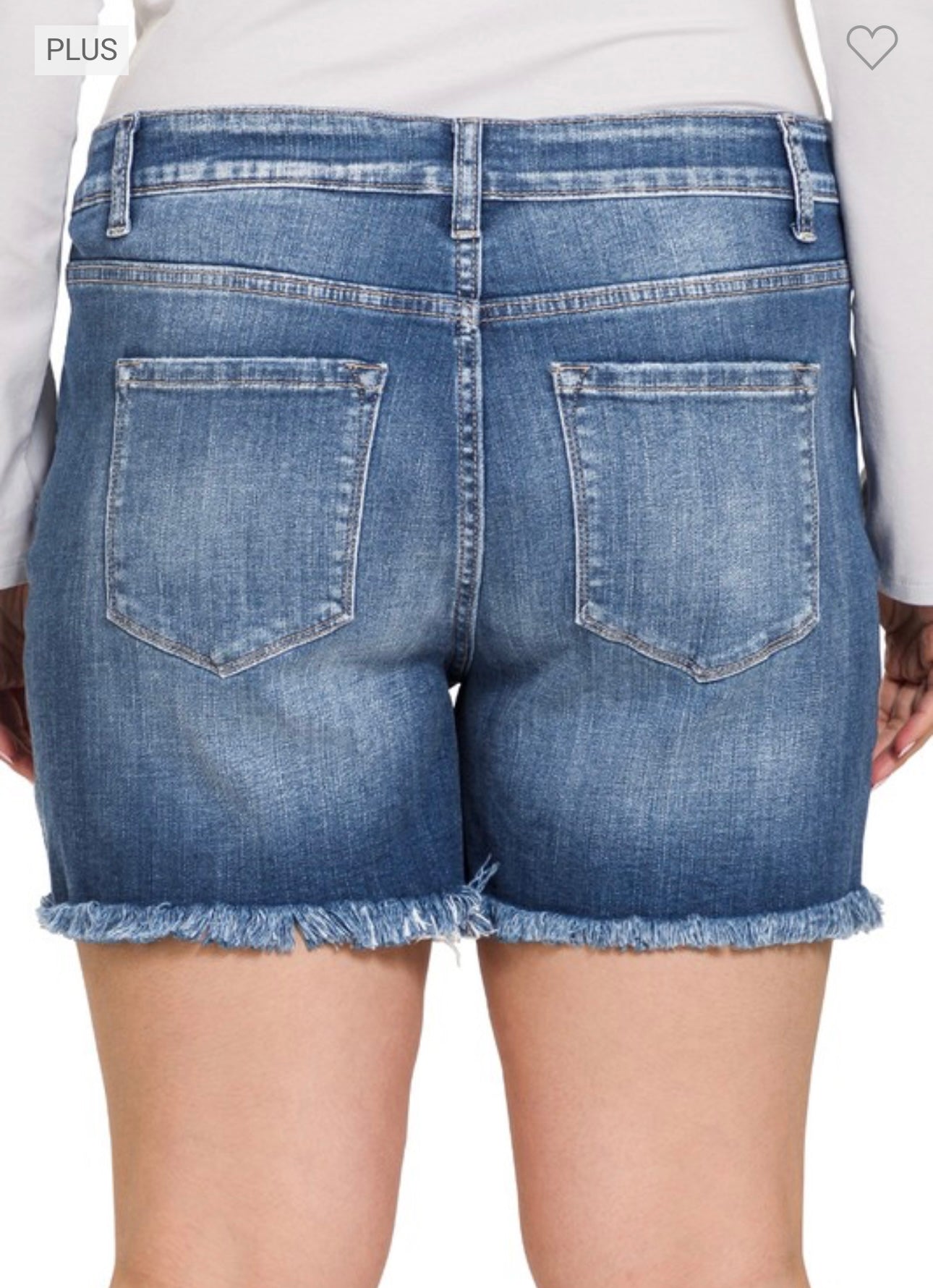 Plus Zenana Dark Denim Shorts