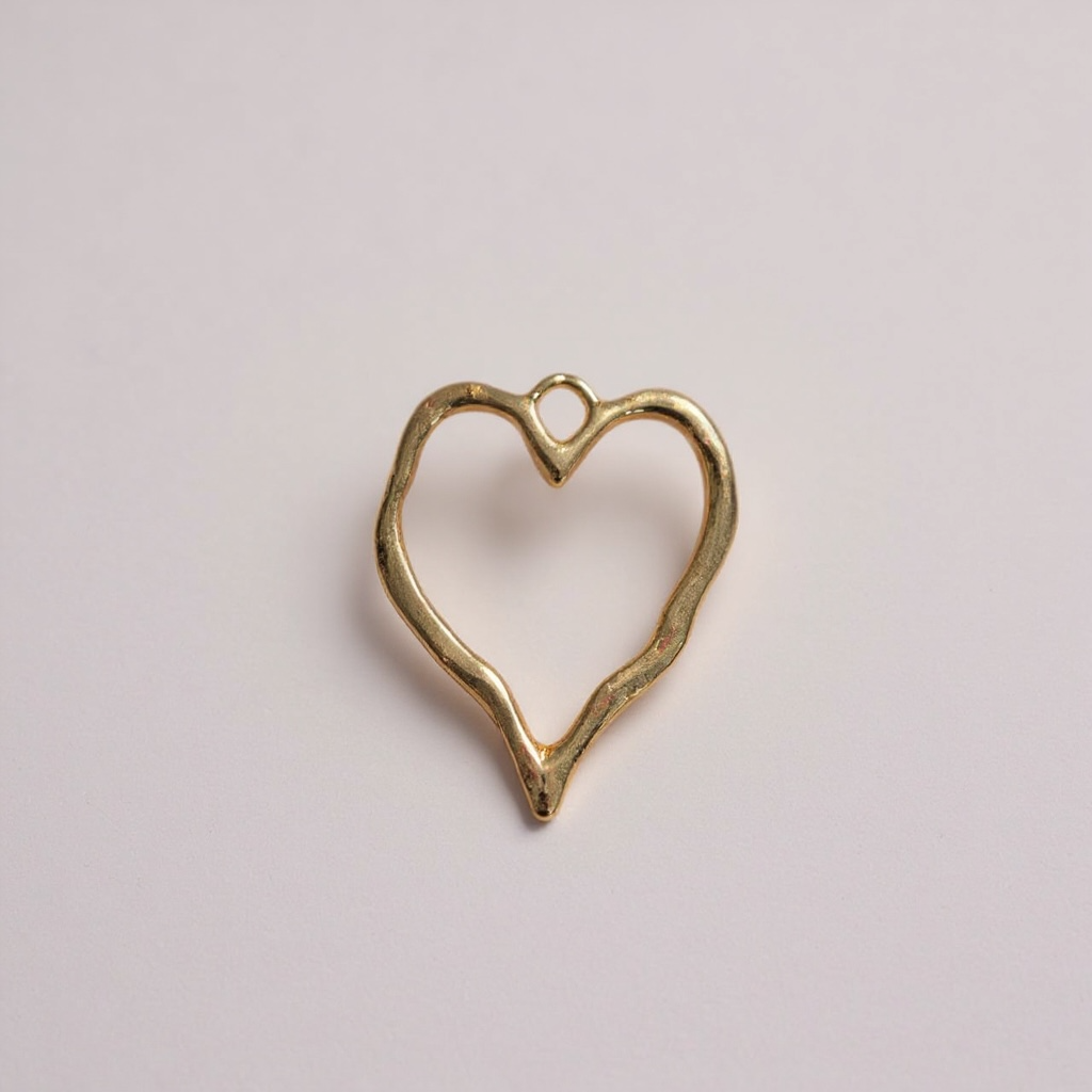 TCB Larger Bamboo Heart Charm