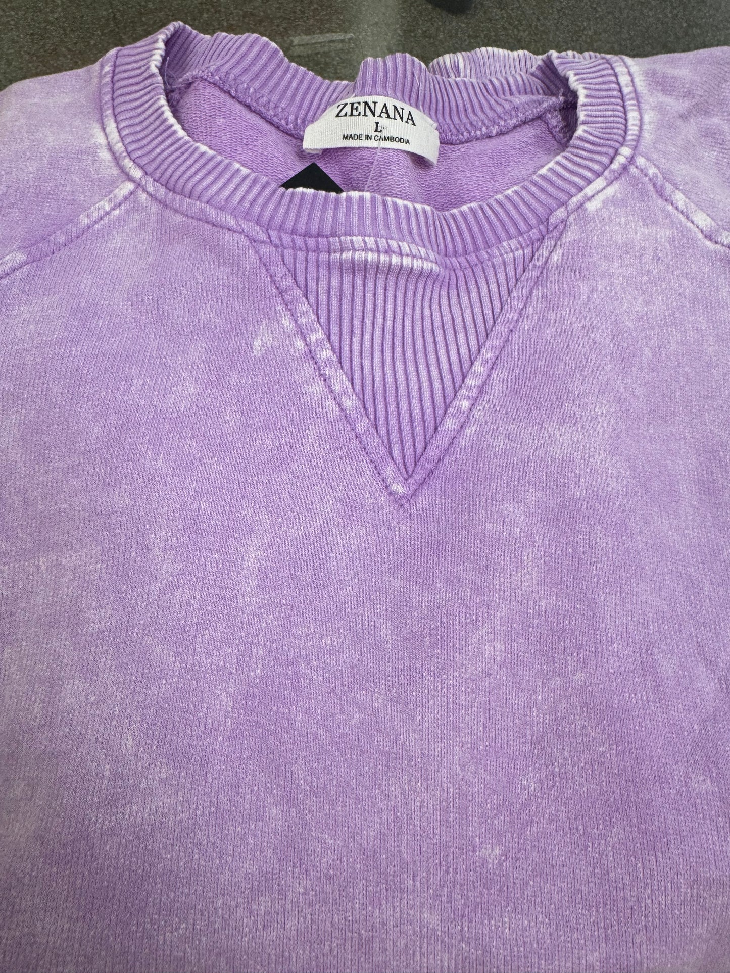 Acid Washed French Terry Pullover