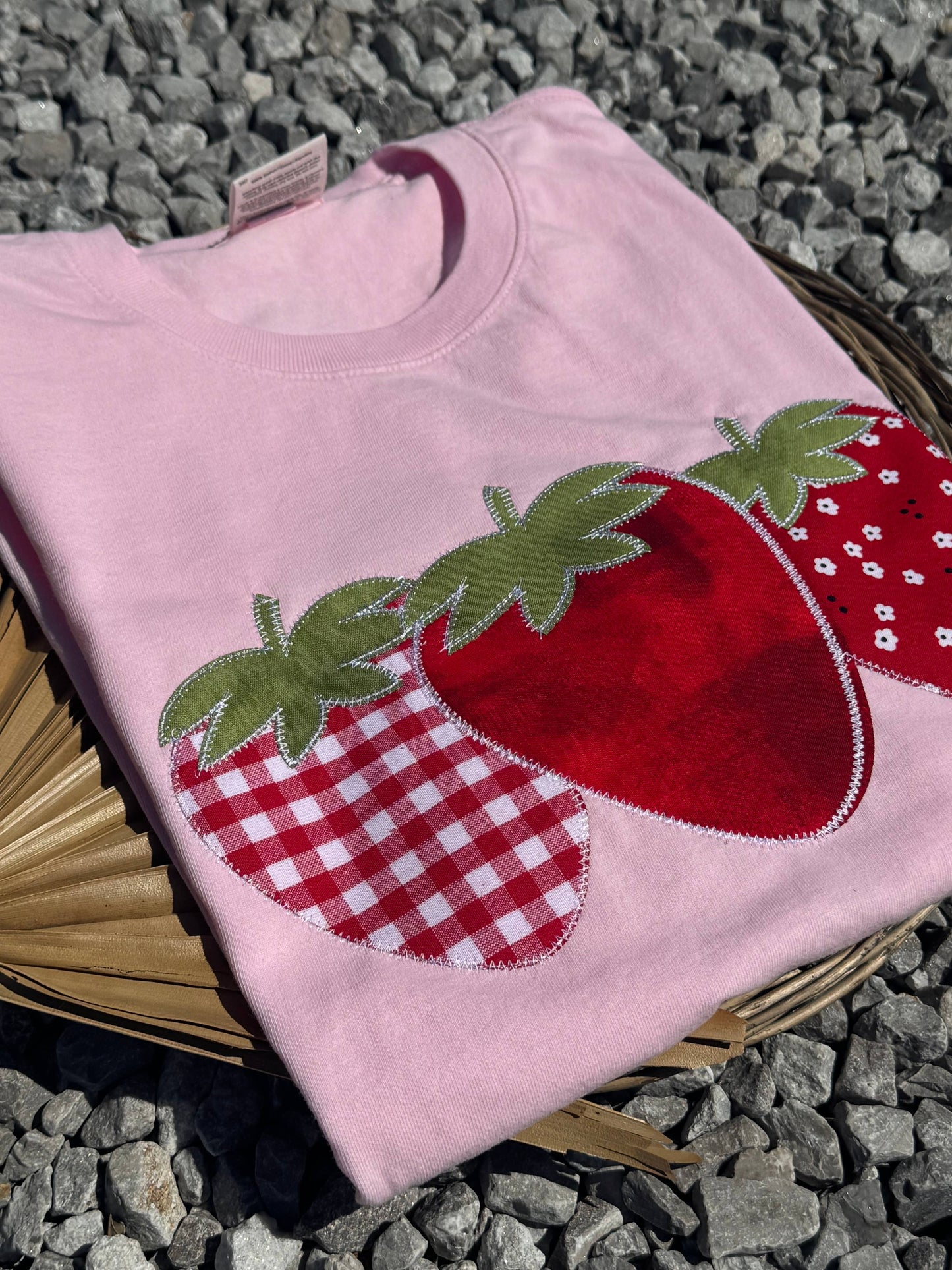 Strawberry Embroidery Graphic tee