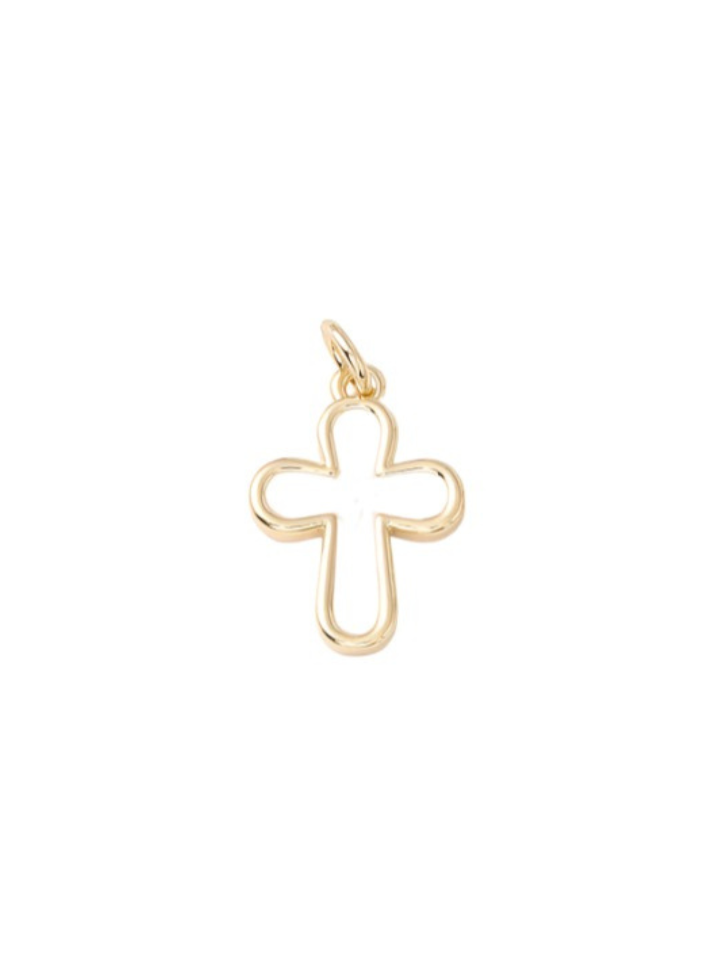 TCB White Cross Charm