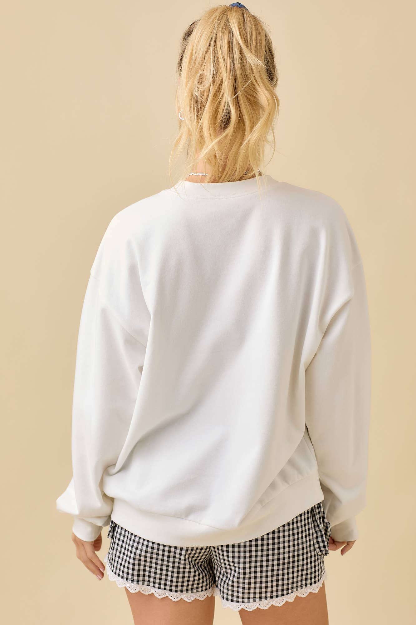 Crewneck With Floral Printed Pumpkin Patchwork