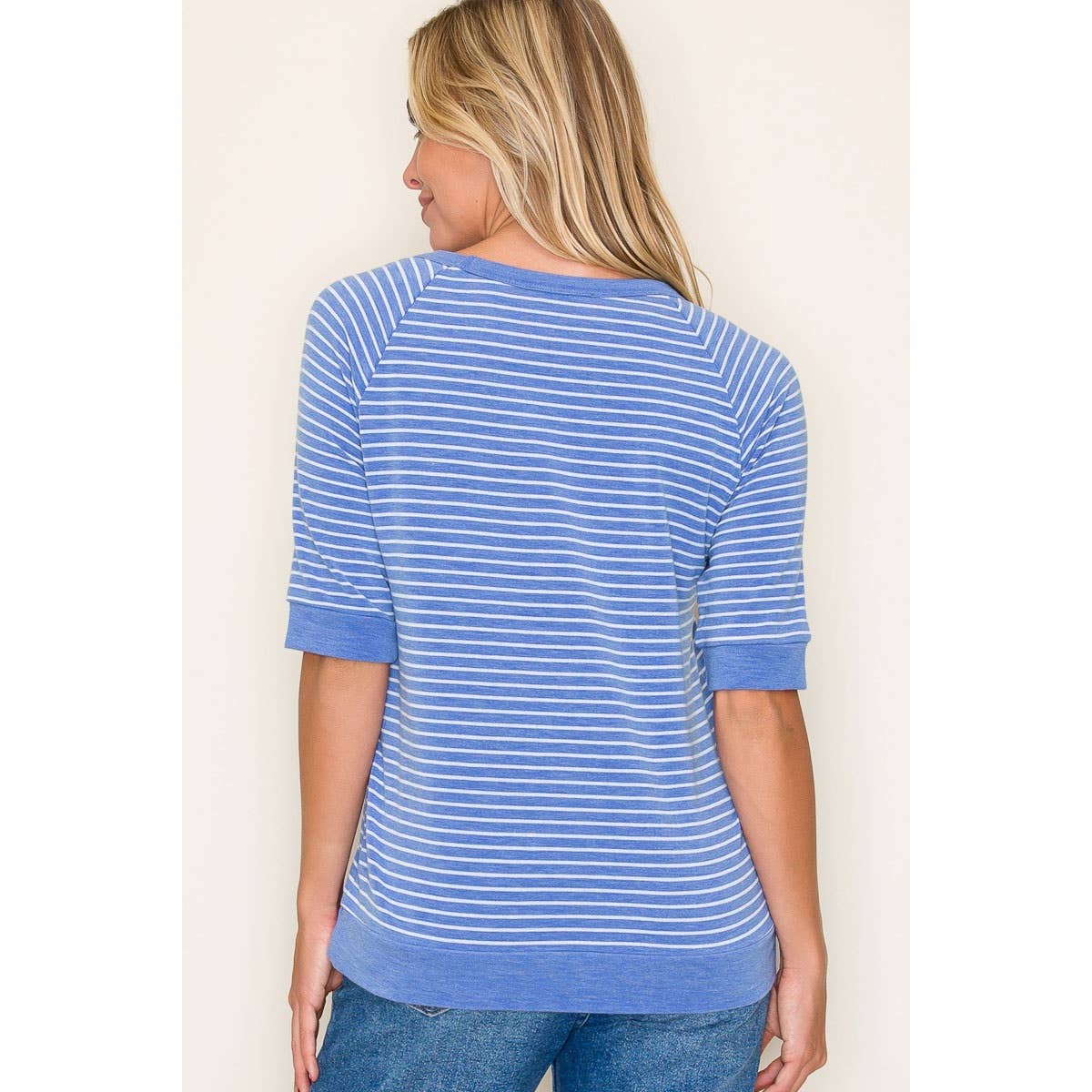 SOFT TERRY STRIPED TOP