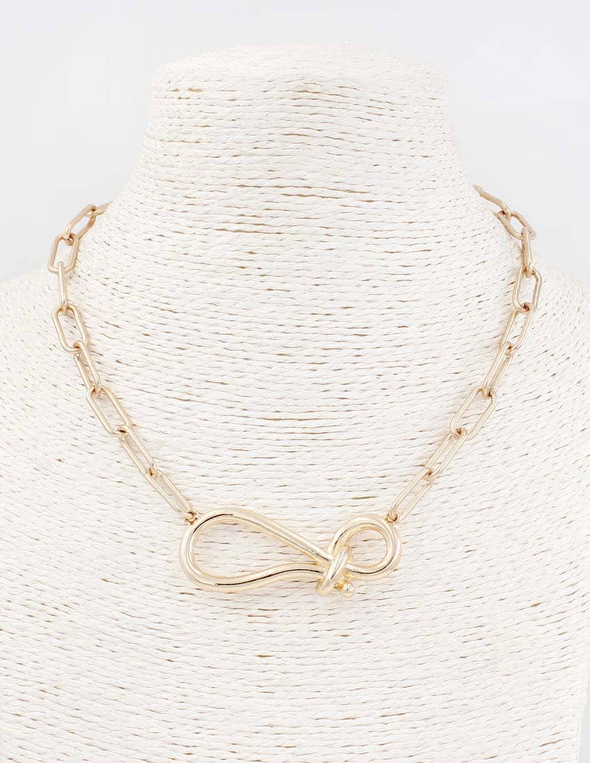 Gold Chain Knot Necklace