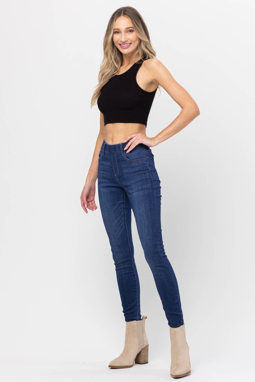 Jelly Jeans Mid Rise Pull On Skinny