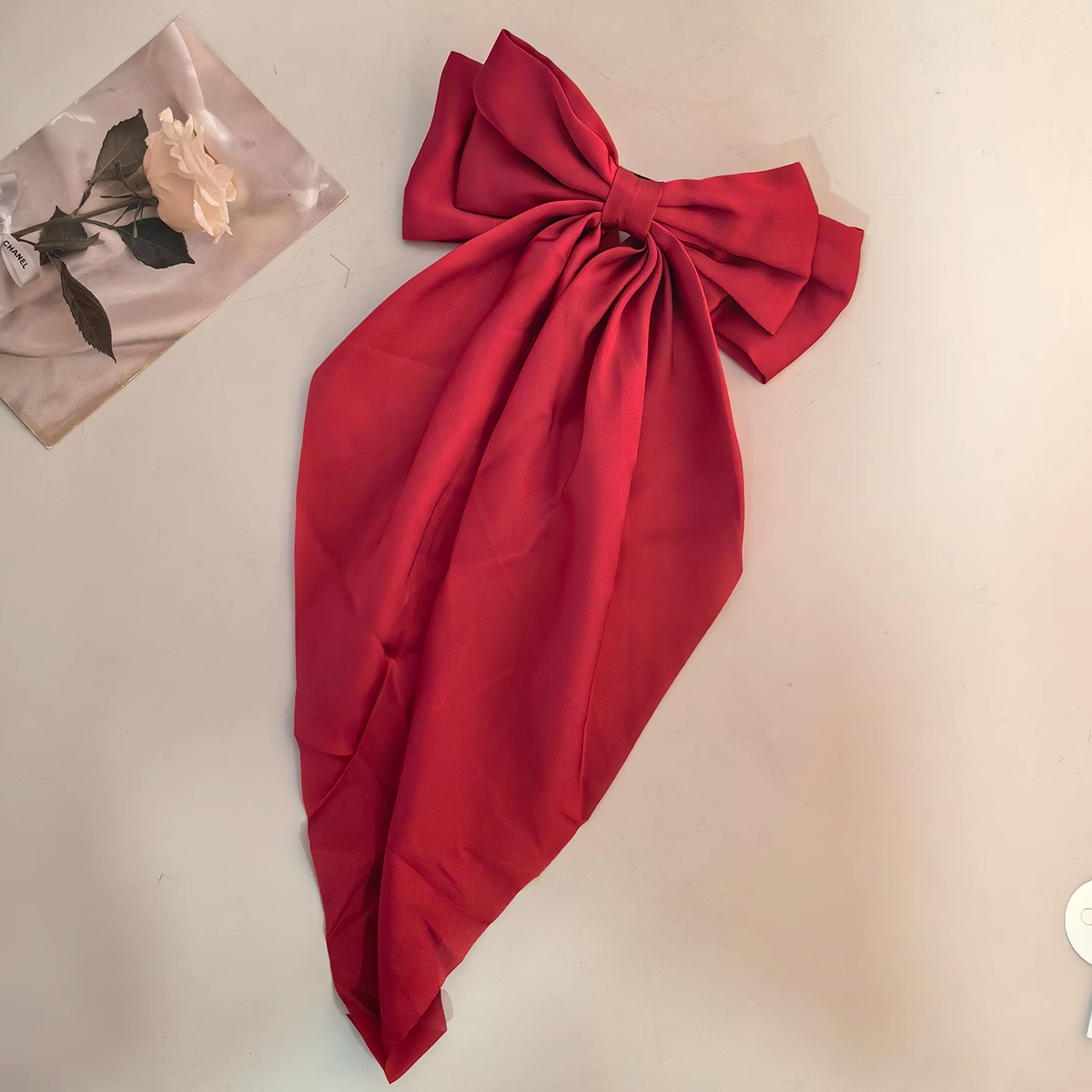 SIMPLE TEMPERAMENT BOW HAIR CLIP: LTBLUE