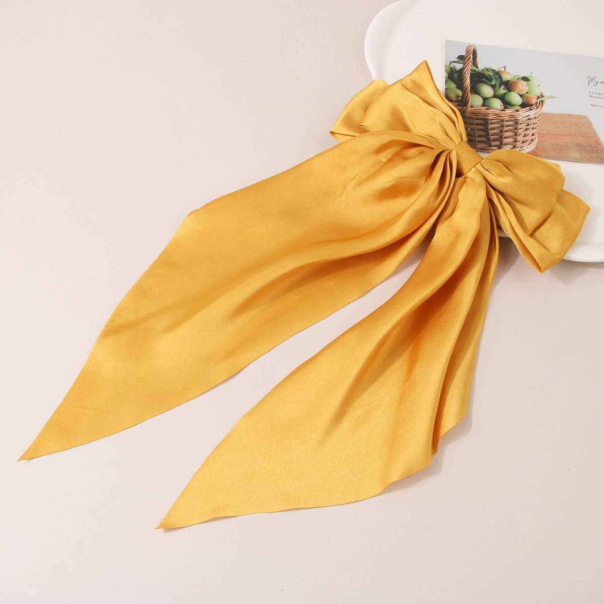 SIMPLE TEMPERAMENT BOW HAIR CLIP: LTBLUE