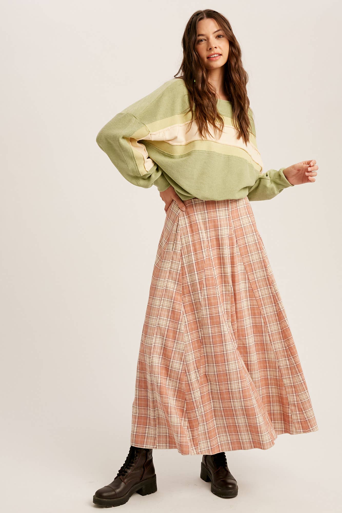 Colorblock Striped Knit Pullover Top