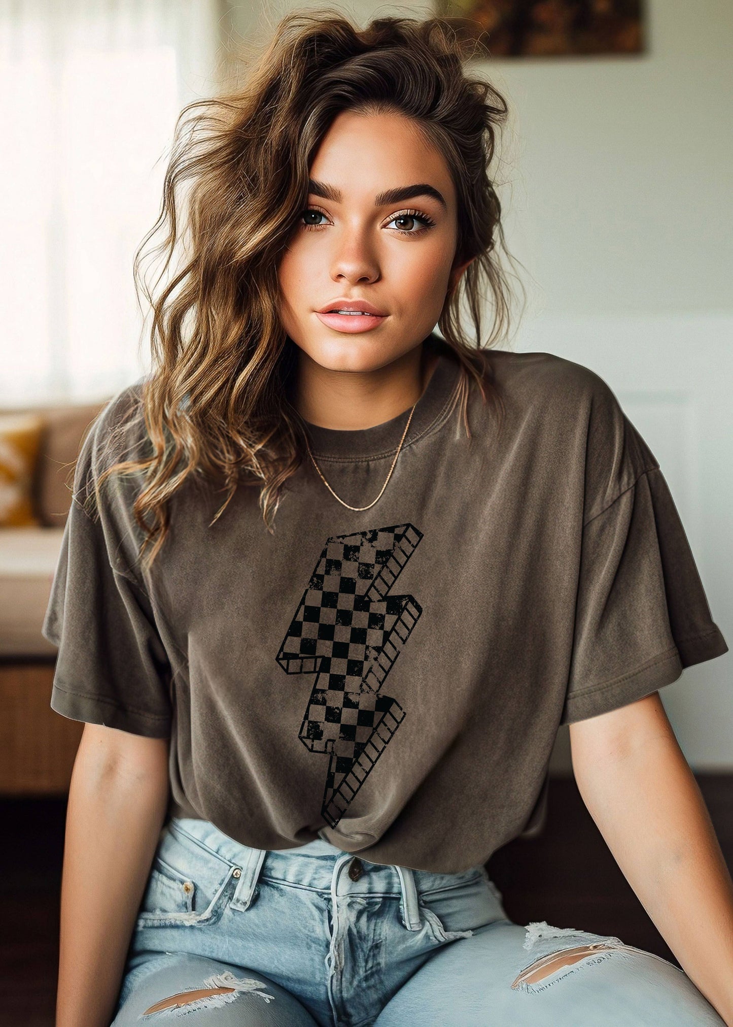 Checkered Bolt Graphic Tee