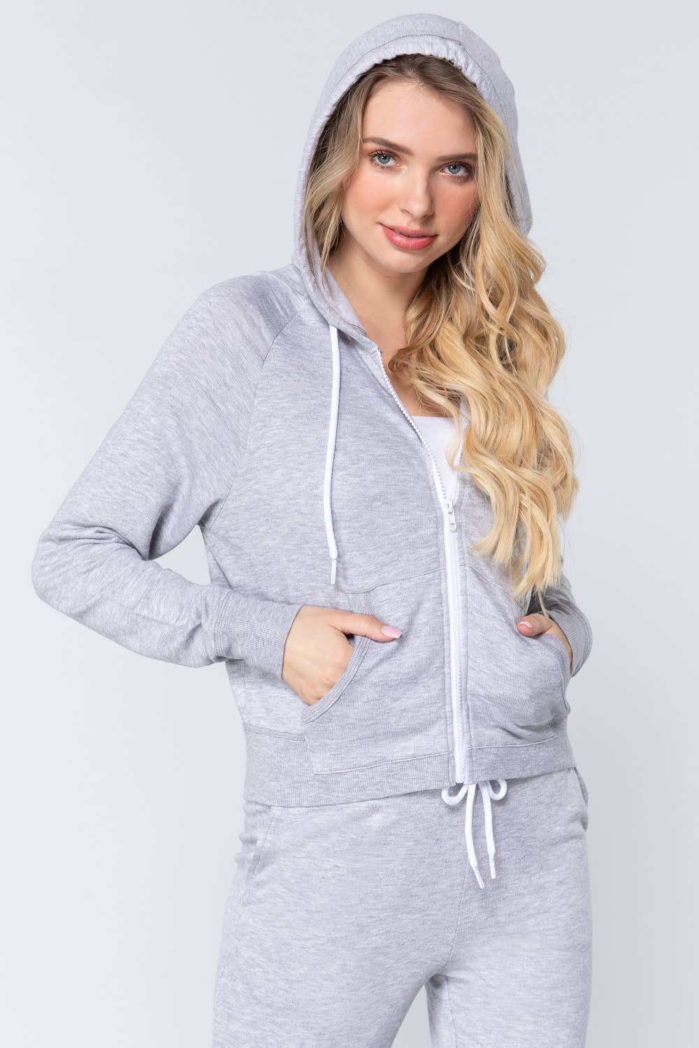 French Terry Hoodie Zip up Jacket
