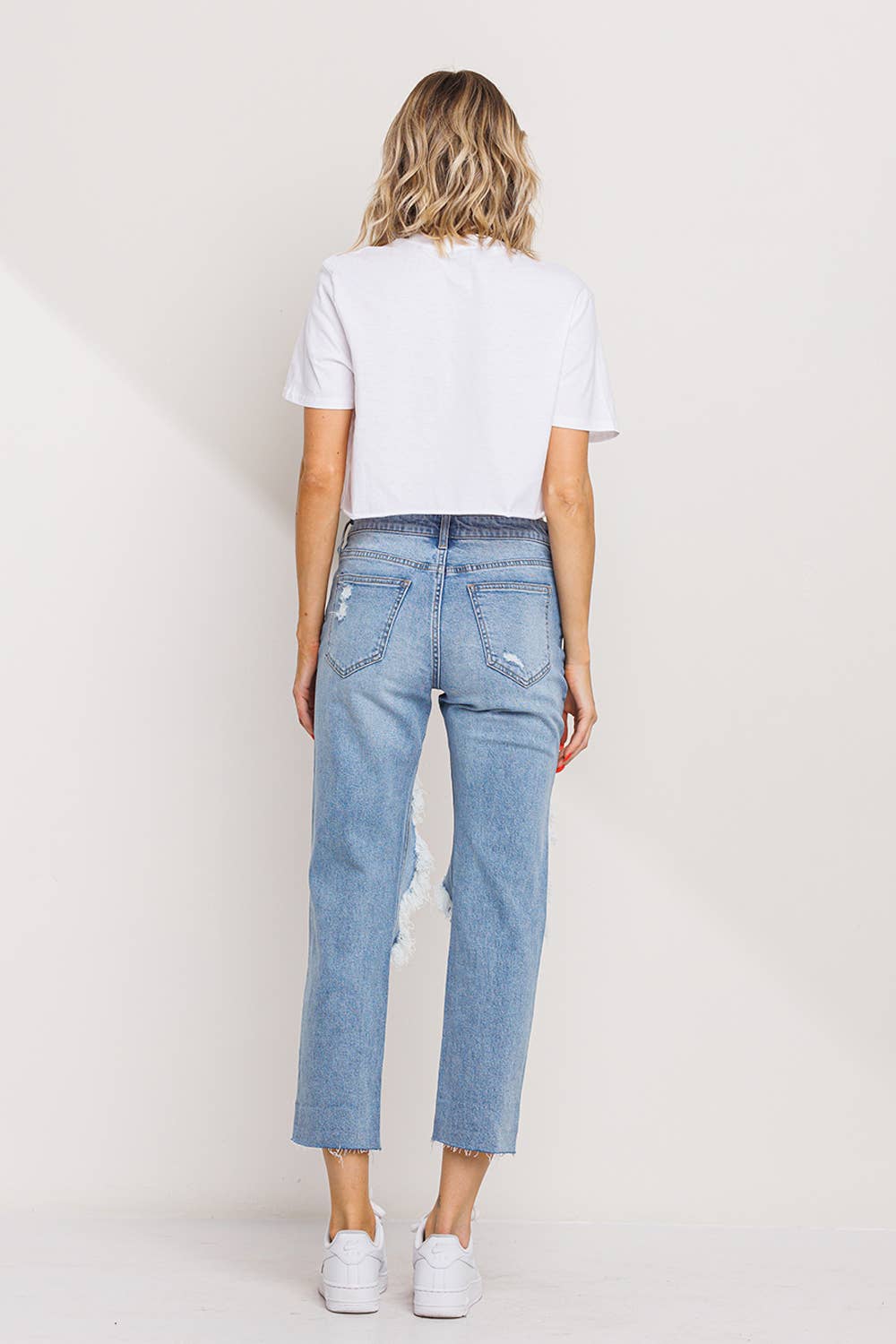 Jelly Jeans Cut Out Boyfriend Jeans