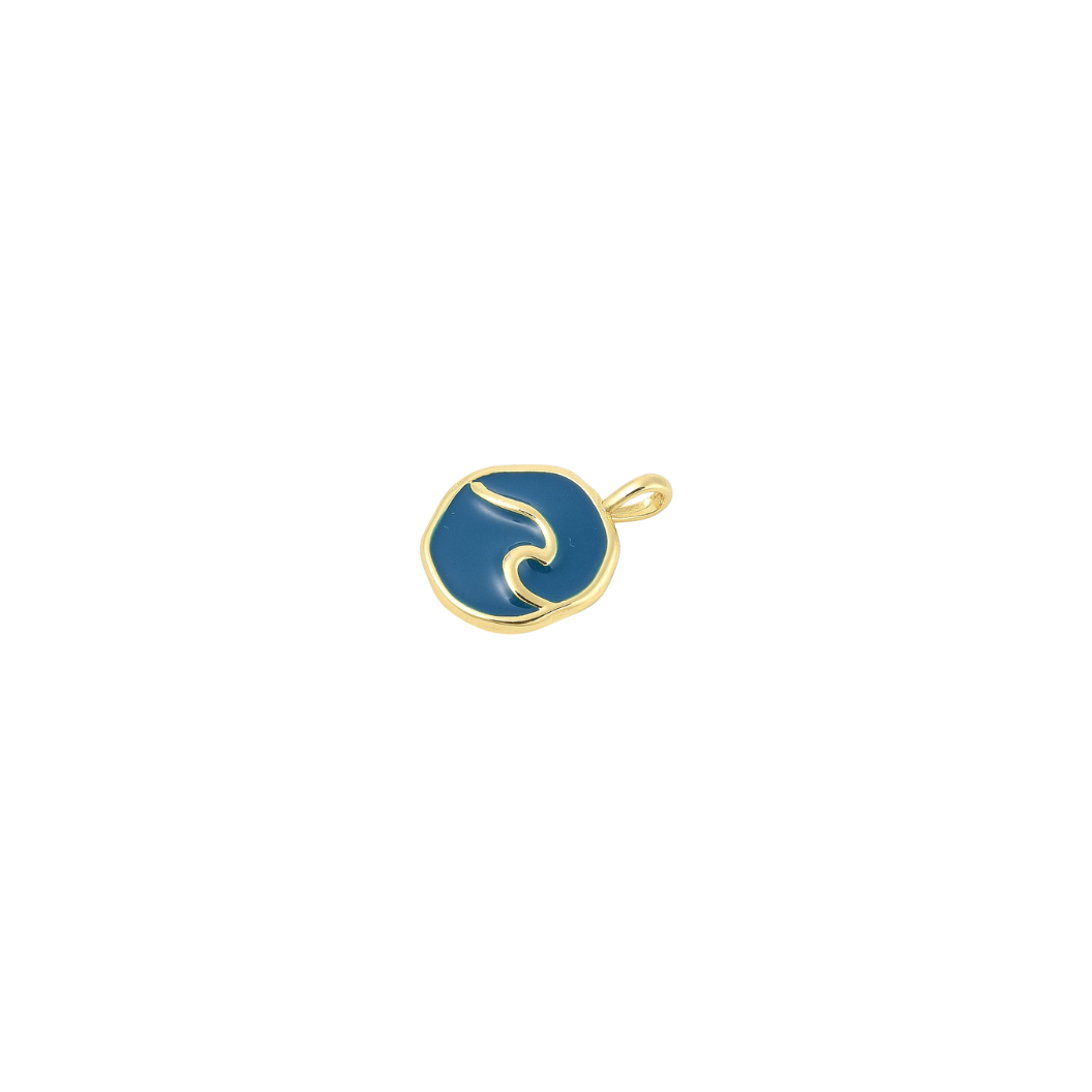 TCB Gold Wave Vibes Charm