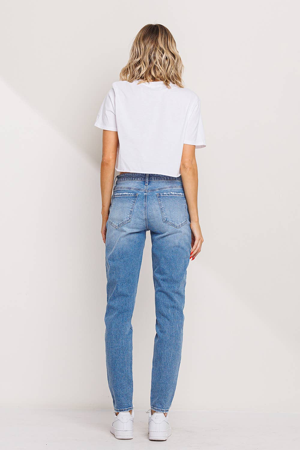 JJ Mid Rise Mom Jeans