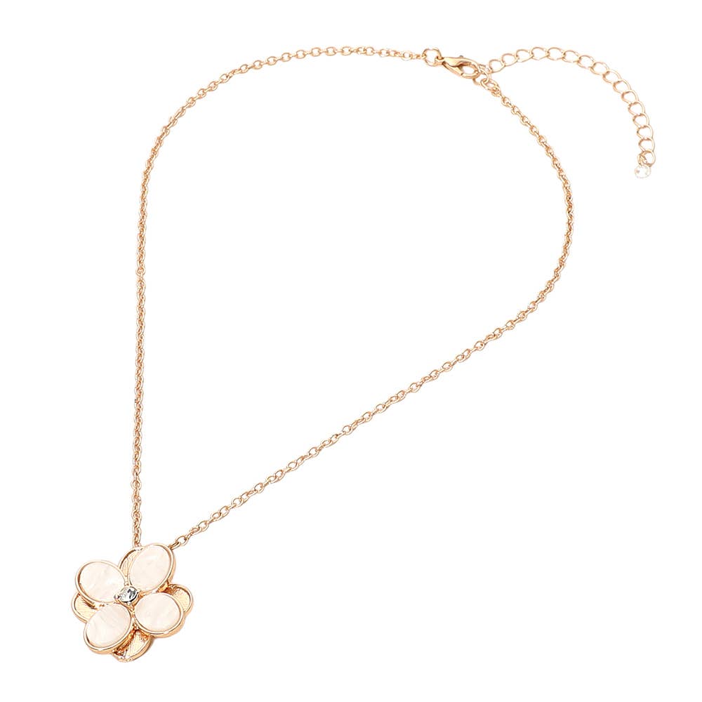 Floral Charm Pendant Necklace