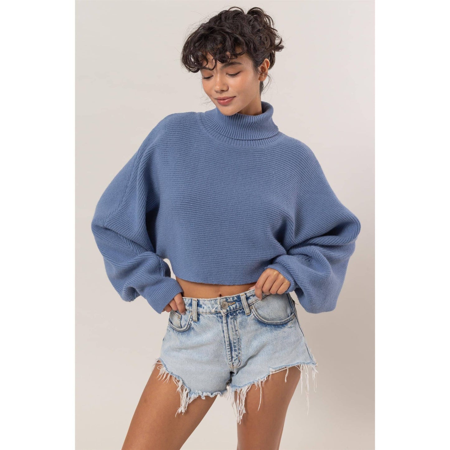 Turtleneck Cropped Sweater