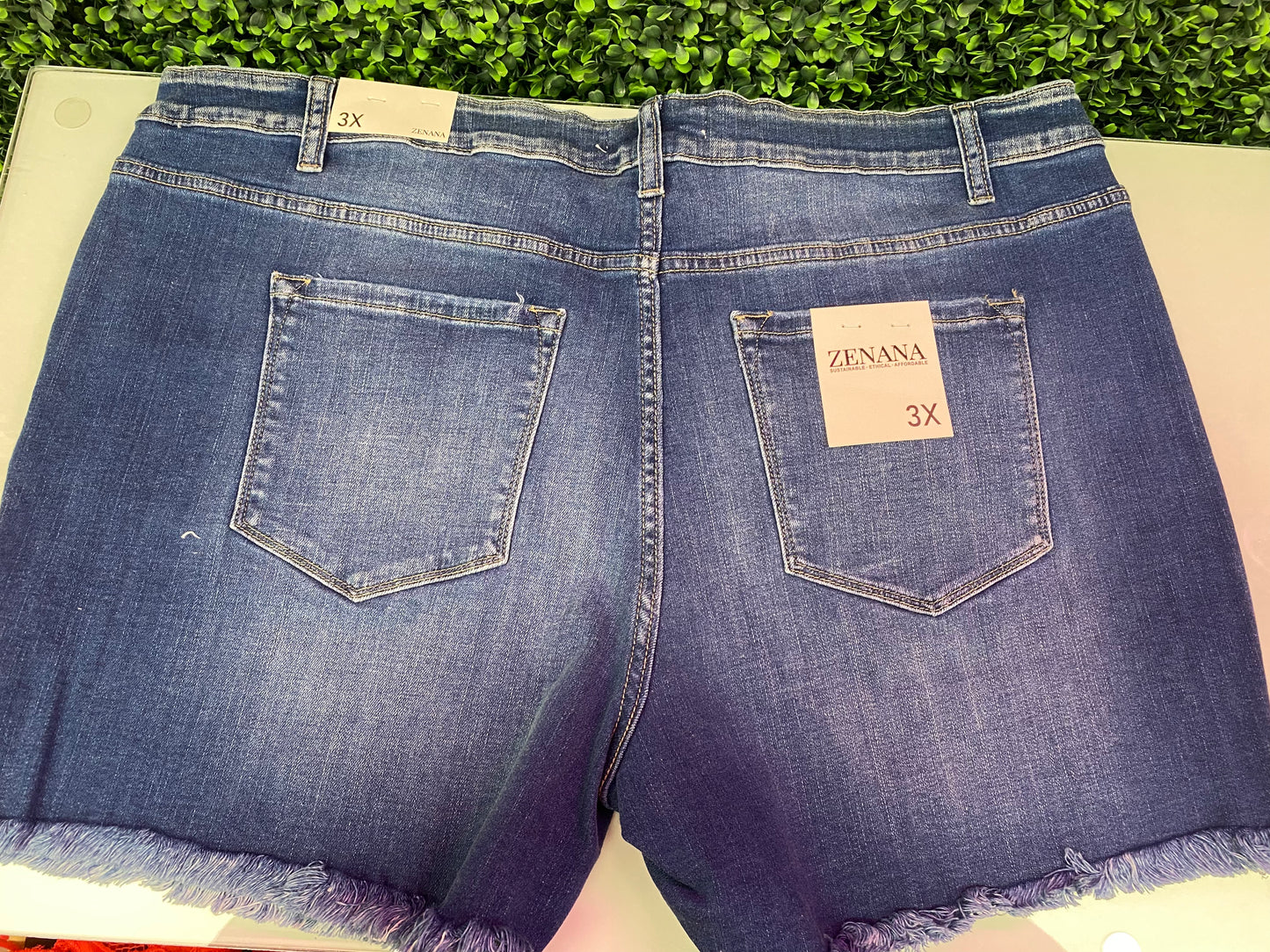 Plus ZENANA Denim Shorts