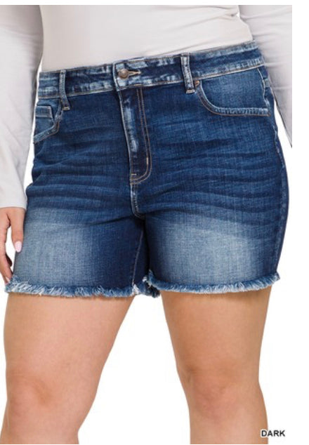 Plus ZENANA Denim Shorts