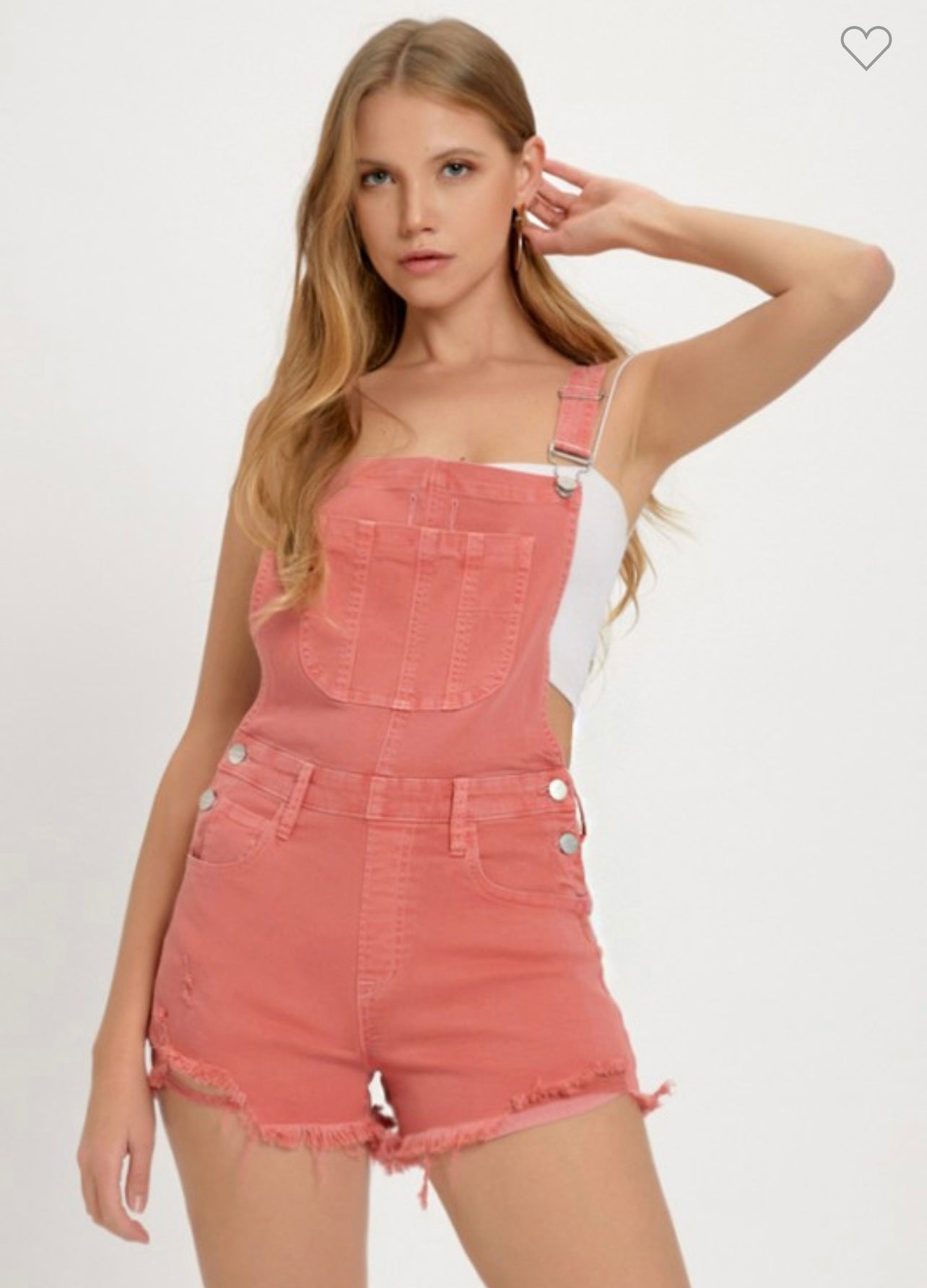 Front Distressed Short Bibs