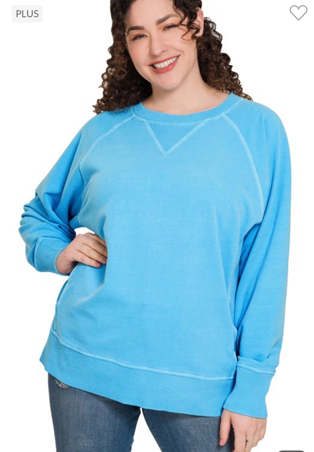 Plus Pigment Dyed French Terry Pullover
