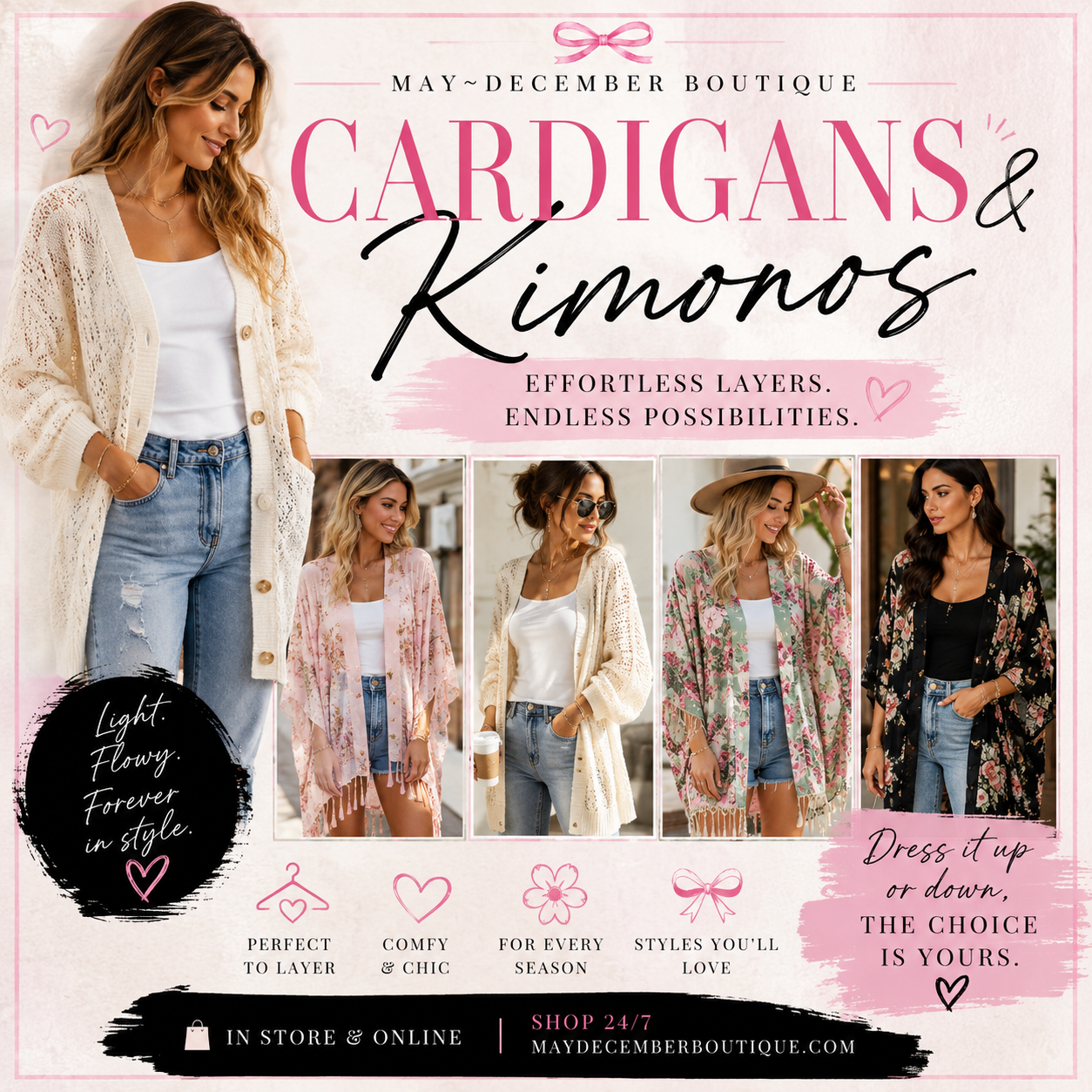 Cardigans and Kimonos