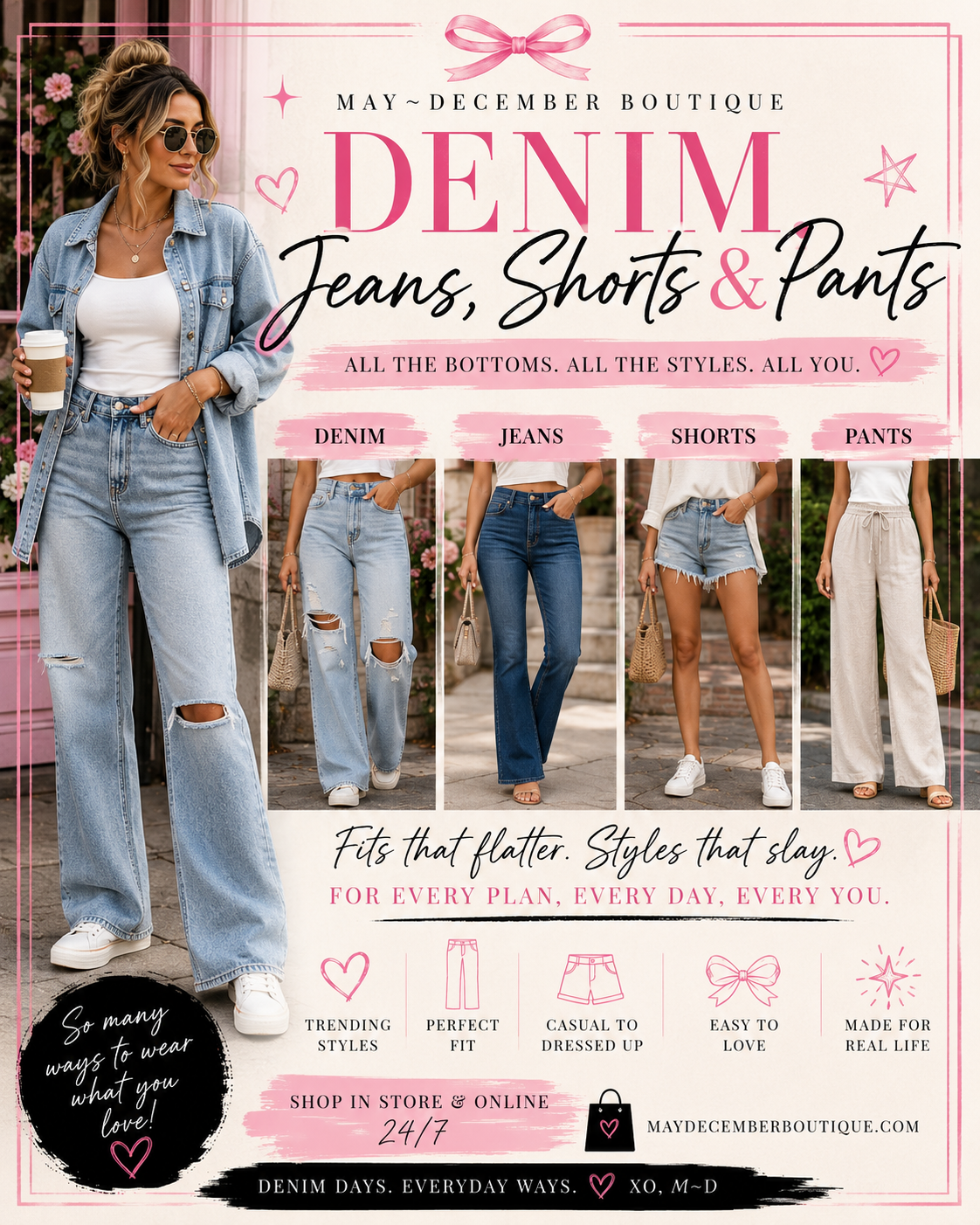 Denim, Jeans, Shorts and Pants