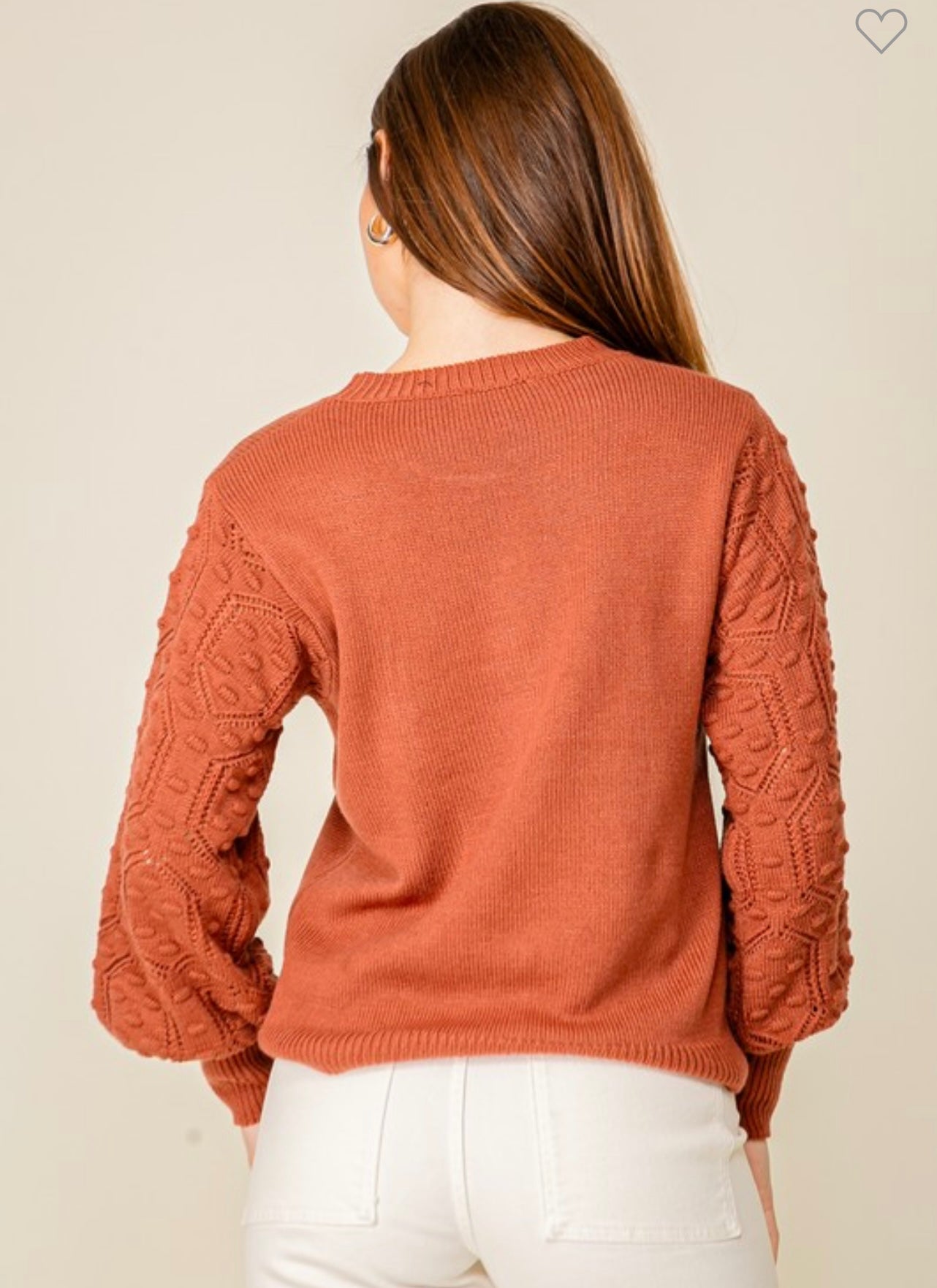 Cable Knit Sleeve Sweater