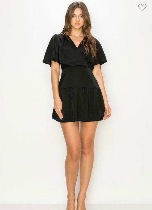 Short Bell Sleeve Mini Dress
