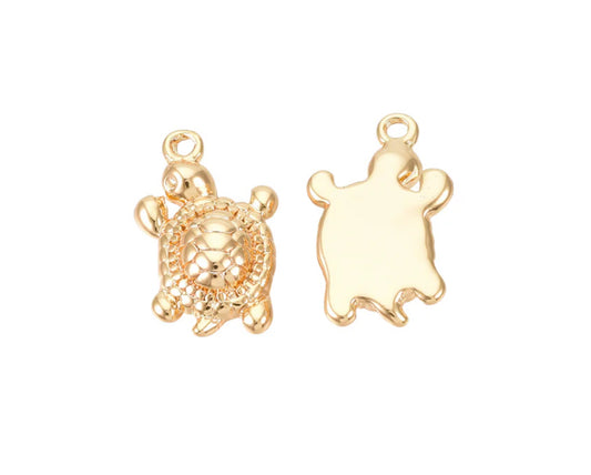 TCB Gold Sea Turtle Charm