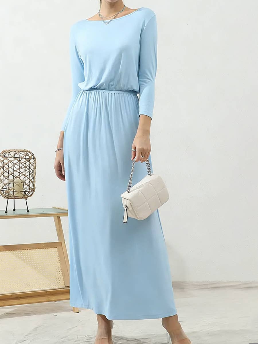 Tie-Strap Minimalist Maxi Dress