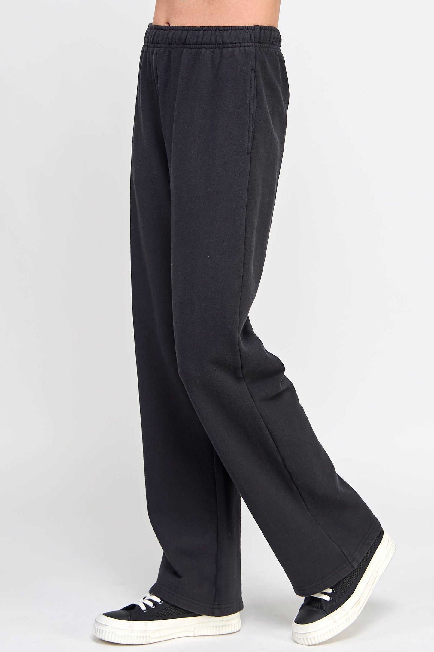 P9001P EVERYDAY HIGH RISE FRENCH TERRY SWEATPANTS: Pink / SMALL