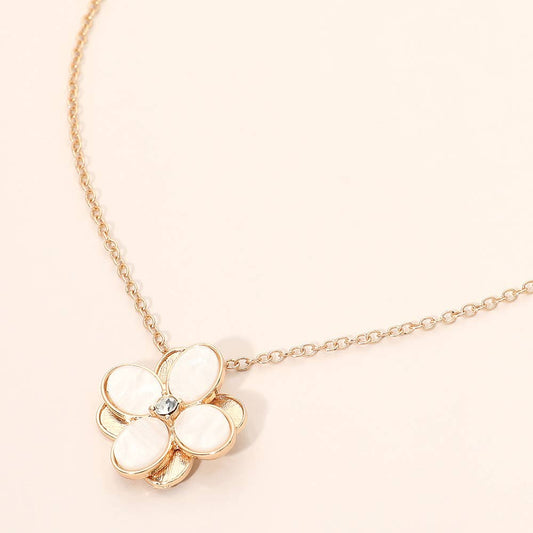 Floral Charm Pendant Necklace