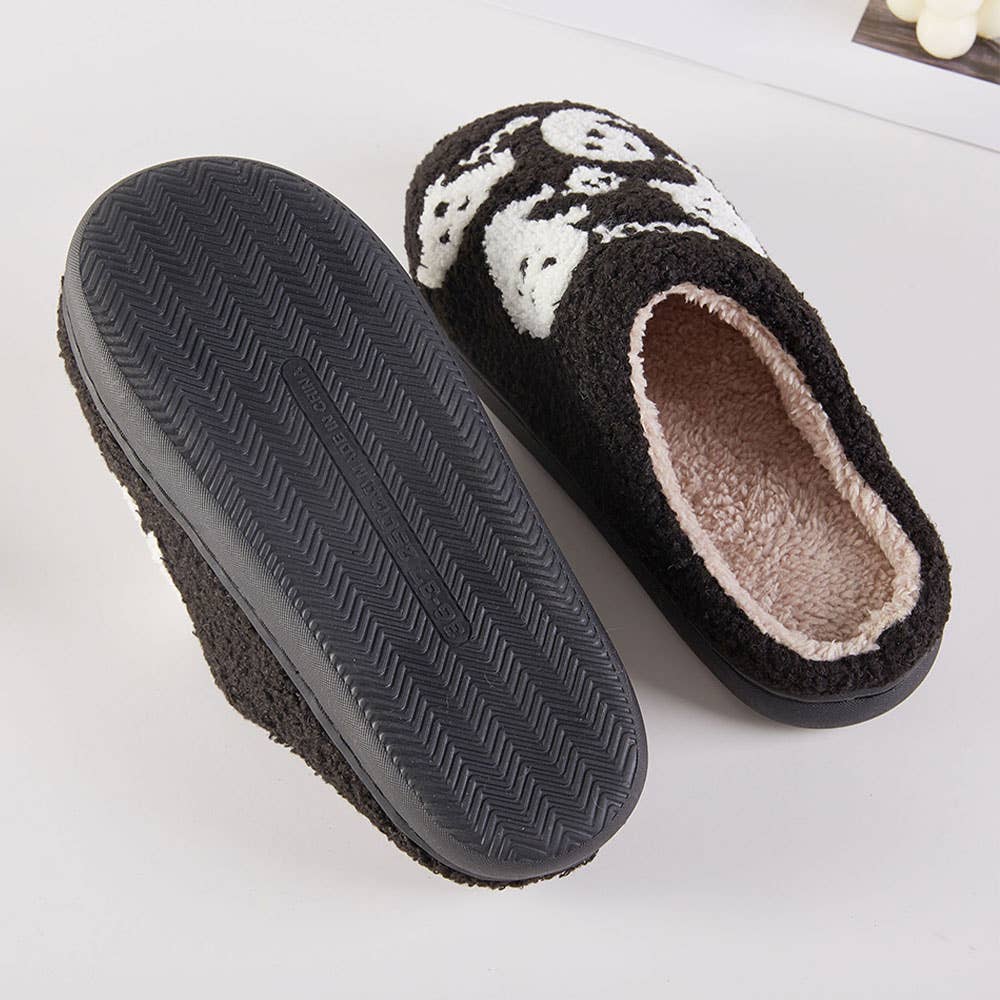Halloween Ghost Cozy Fleece Slippers