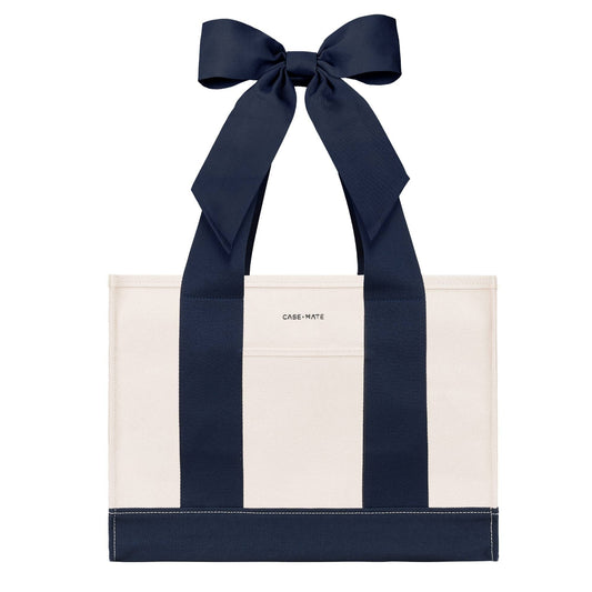 Case-Mate Canvas Tote: Oxford Navy Bow