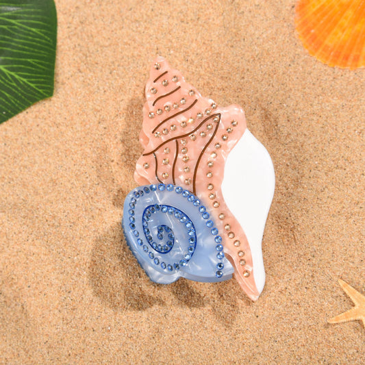 Rhinestone Sea Creature Hair Clips for Beachy Vibes